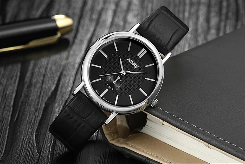 

Nary Men Watch Mens Watches Top Brand Luxury Quartz Wrist Watch For Men Male Watches Leather montre homme Relogios Masculino