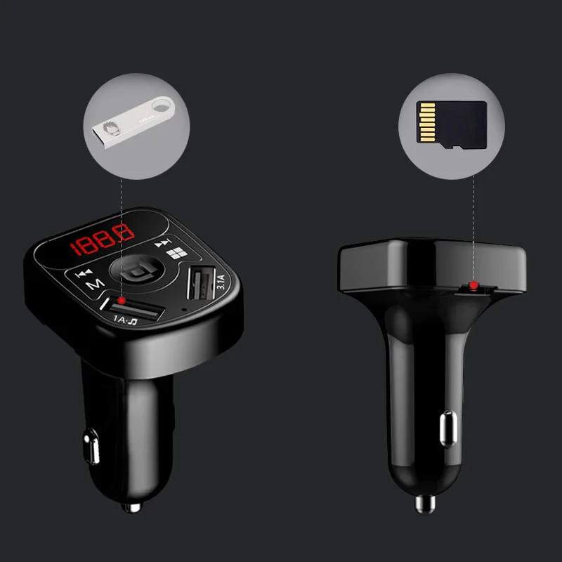 4.1A автомобильное двойное USB быстрое зарядное устройство адаптер питания Mult func Mp3