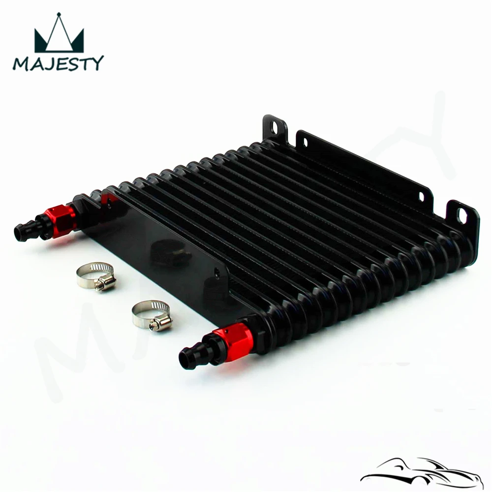 8-AN-32MM-15-ROW-ENGINE-TRANSMISSION-RACING-COATED-ALUMINUM-OIL-COOLER-Fittings |
