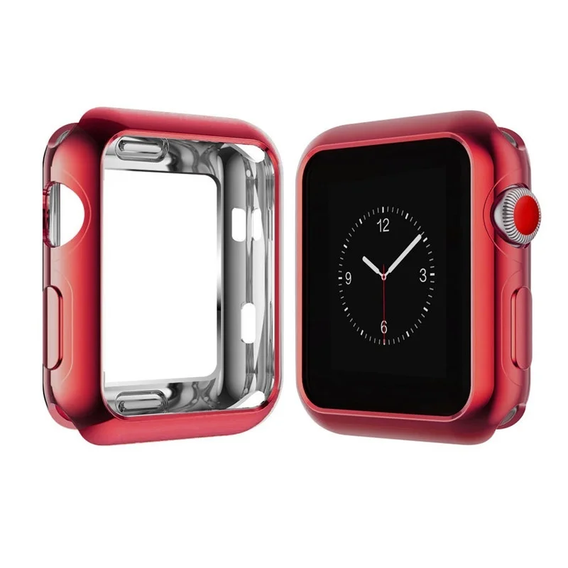 Hoesje Защитные чехлы для Apple Watch 4 3 2 1 Защитная крышка 38 мм 40 мм 42 мм 44 мм мягкий силиконовый бампер Estojo Cas Etui Coque