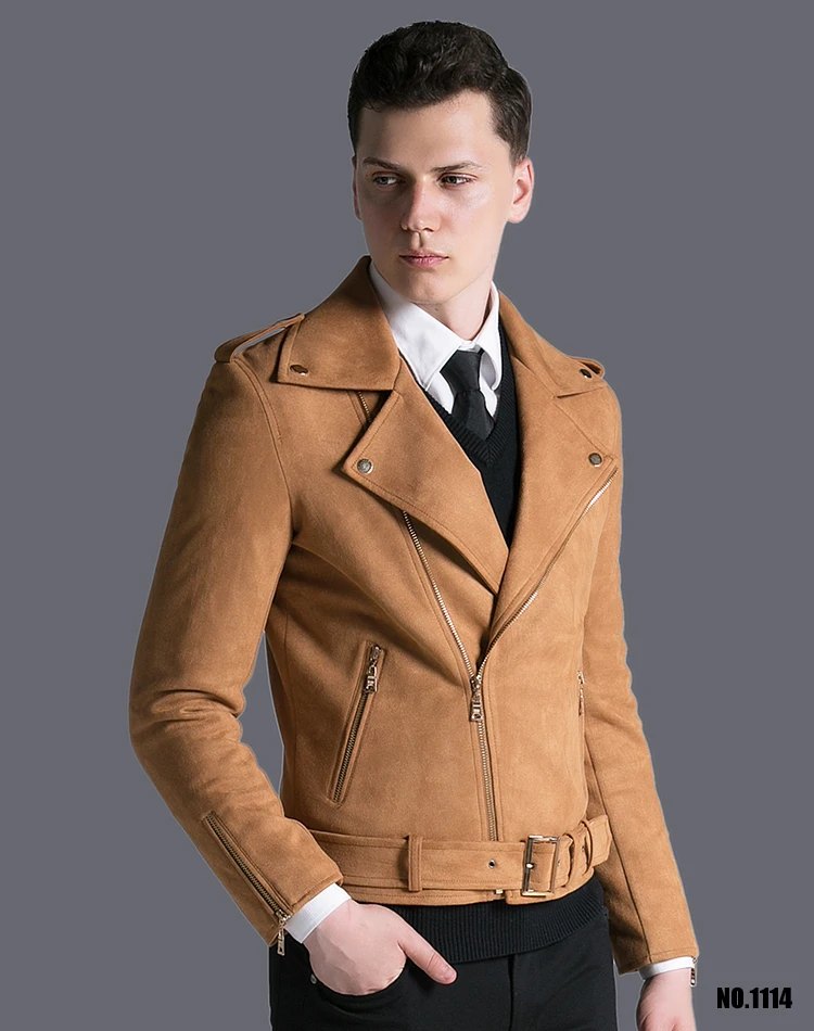 Minglu протектор короткий топ замшевое пальто мужские осень-зима личность