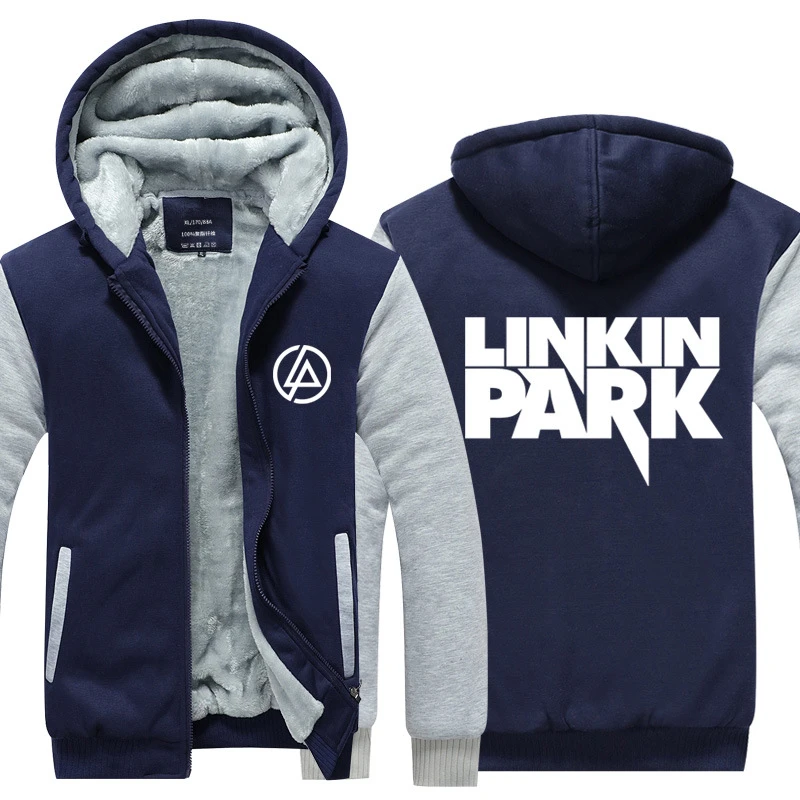 Шапка и маска как подарки Linkin Park толстовки толстые зимние innner флис хип хоп для
