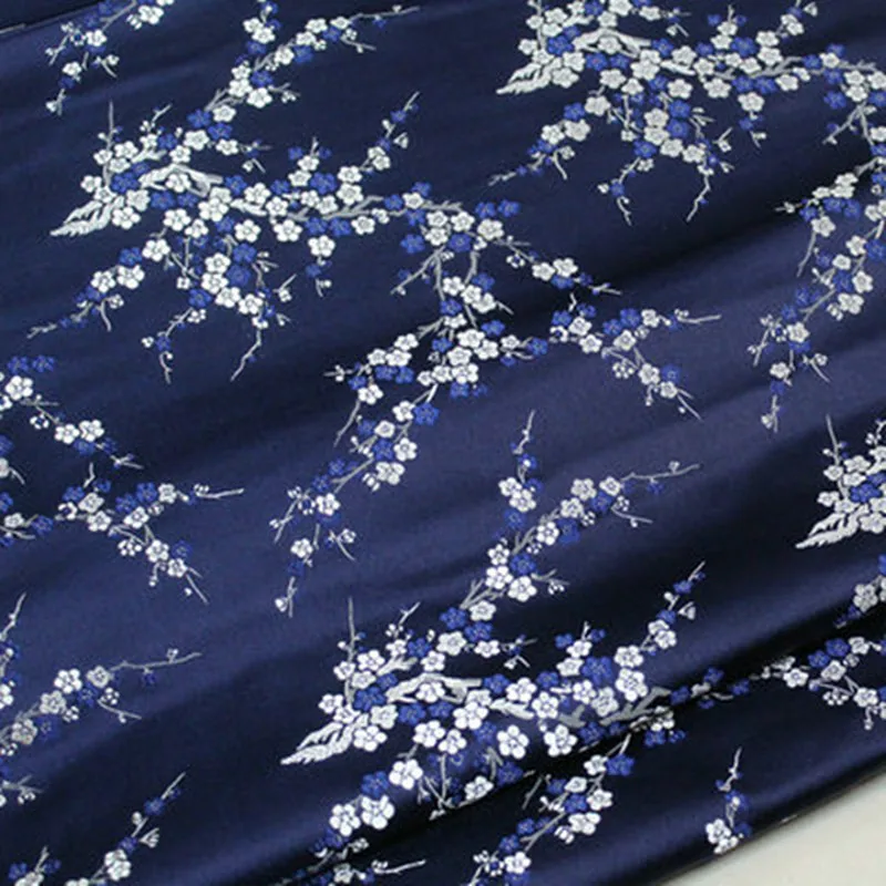 CF61 1 ярд китайский цветок сливы шелковая парча ткань Cheongsam одежда костюмы DIY Ткань для шитья кушион покрывало ткань