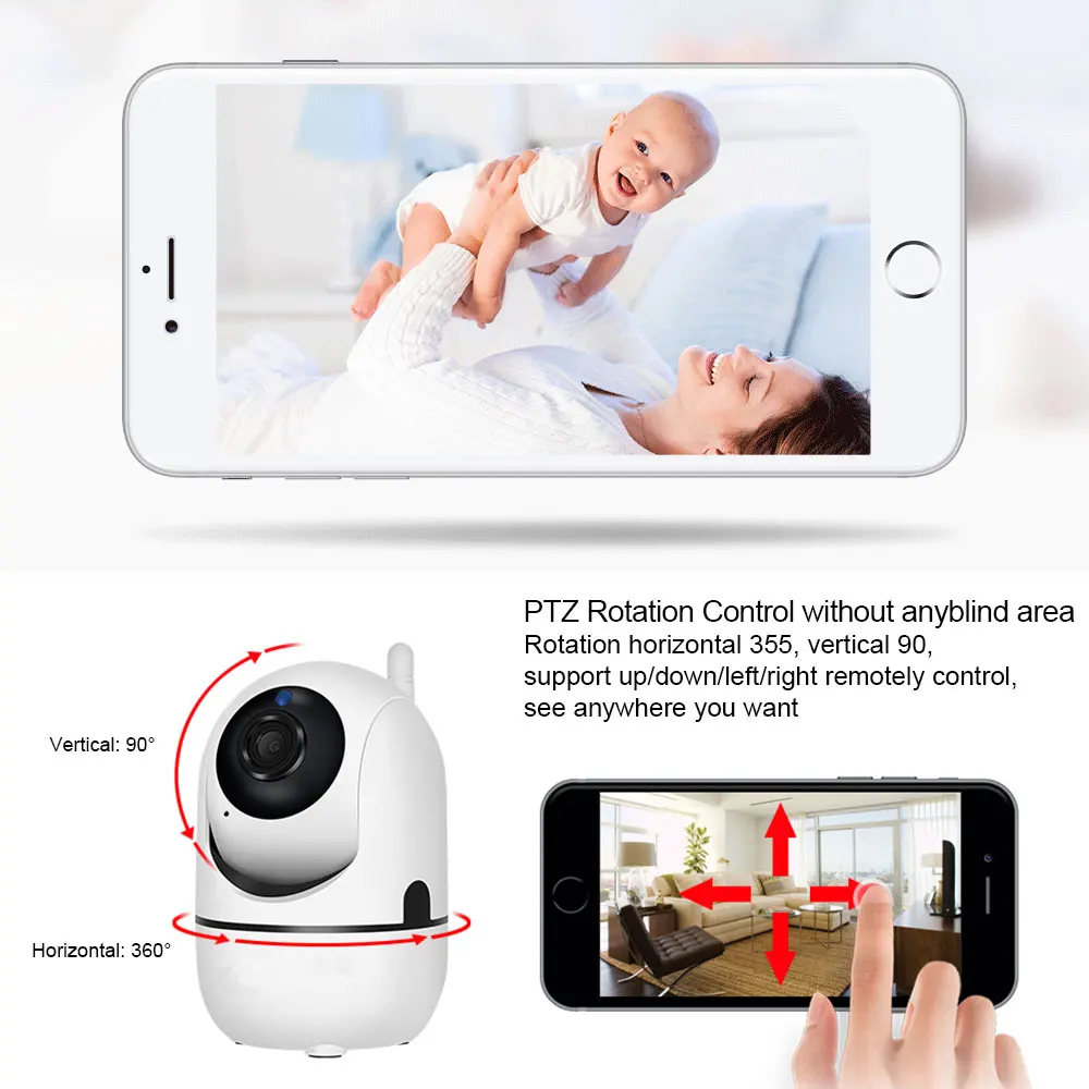 Podofo HD облачная беспроводная IP камера интеллектуальное автоматическое