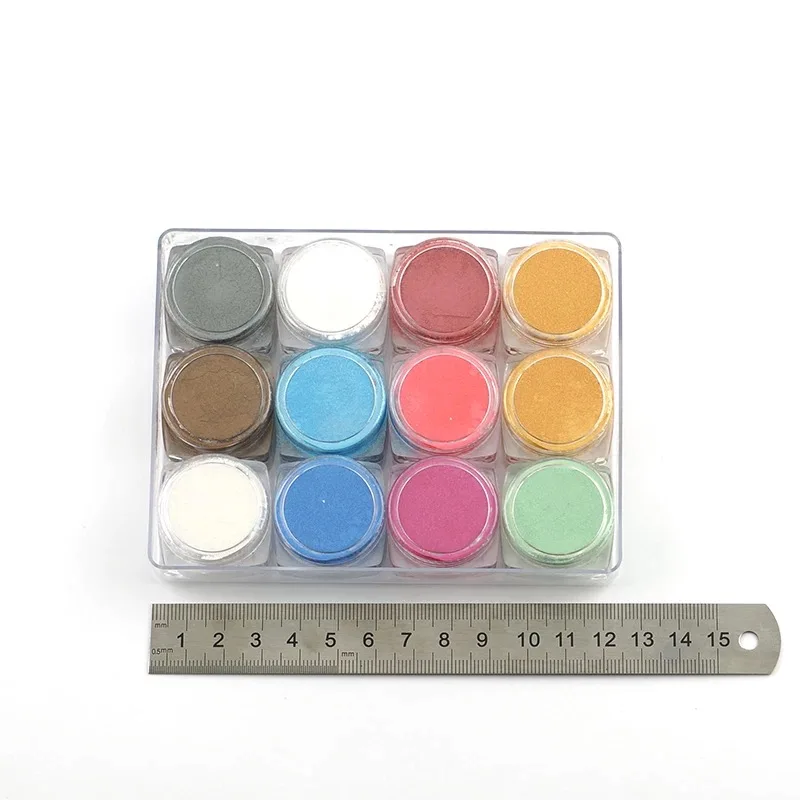 12 видов цветов Набор слюда мощная блестящая металлическая пудра для кукла из