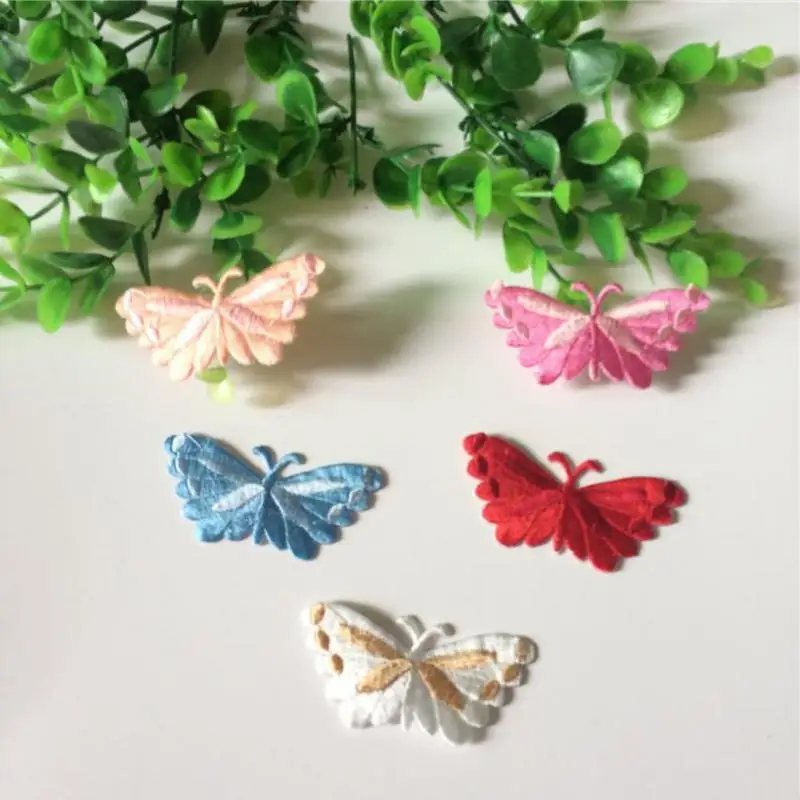 Разноцветные нашивки бабочки 20 шт. швейная аппликация сделай сам отделка для