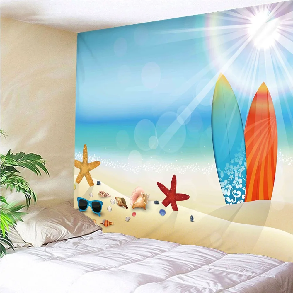 3D Печатный скейтборд пляжные гобелены настенный богемный гобелен для