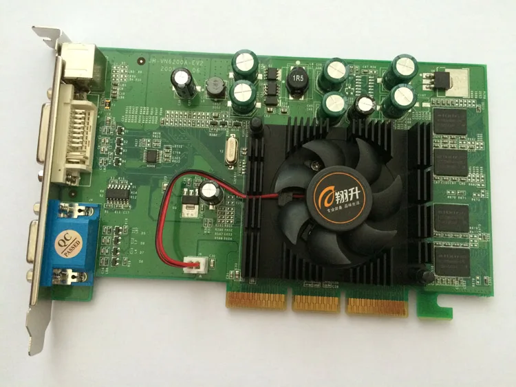 Новая видеокарта nVIDIA GeForce 6200 128 МБ 64 бит DDR2 VGA/DVI AGP Поддержка 4X 8X| |