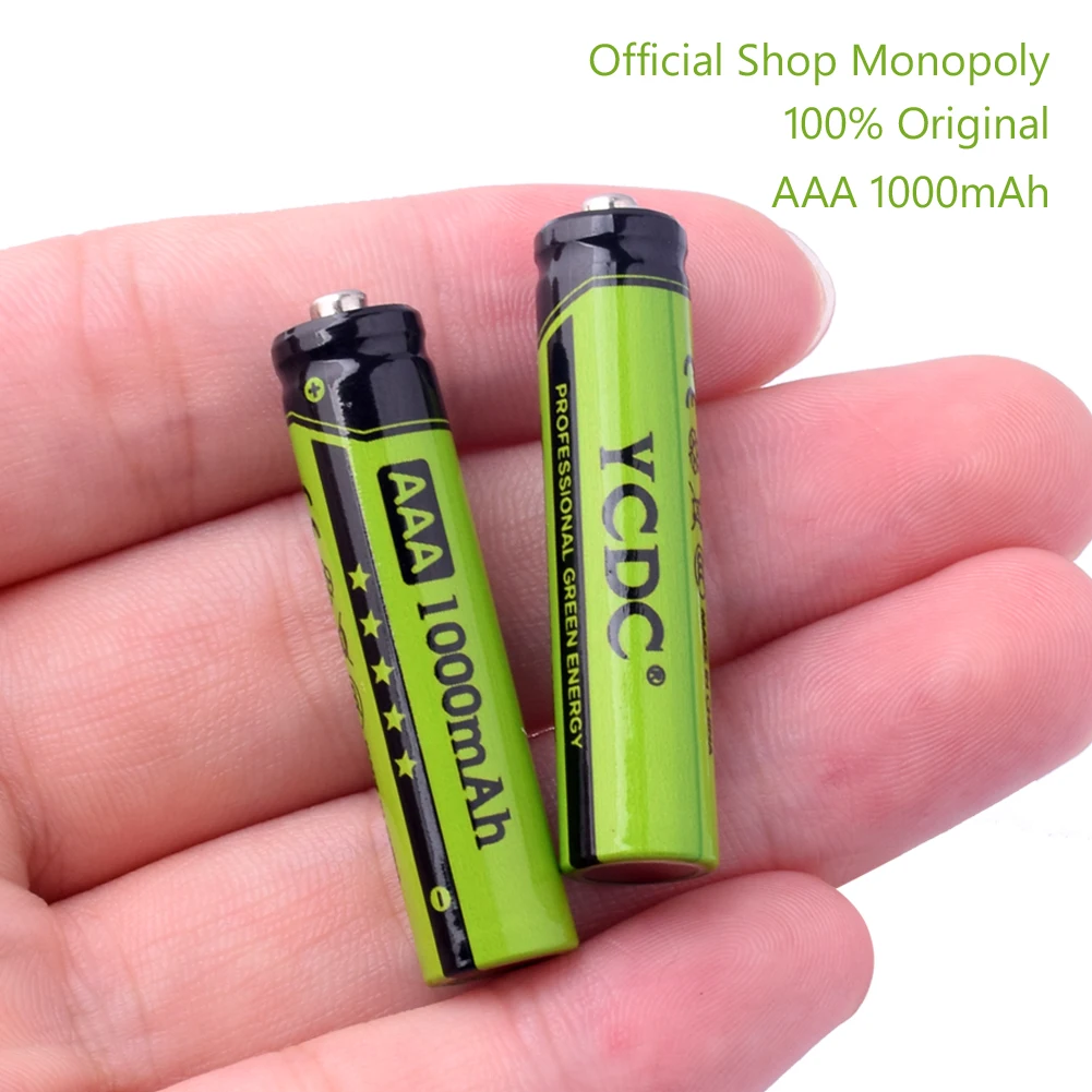 YCDC мобильный телефон 4 шт./кор. 1,2 V 2000mAh NI-MH AA Перезаряжаемые Батарея+ 4 шт. никель-металл-гидридного 1000 мАч батарейки ААА с ячейками держать Чехол Коробка