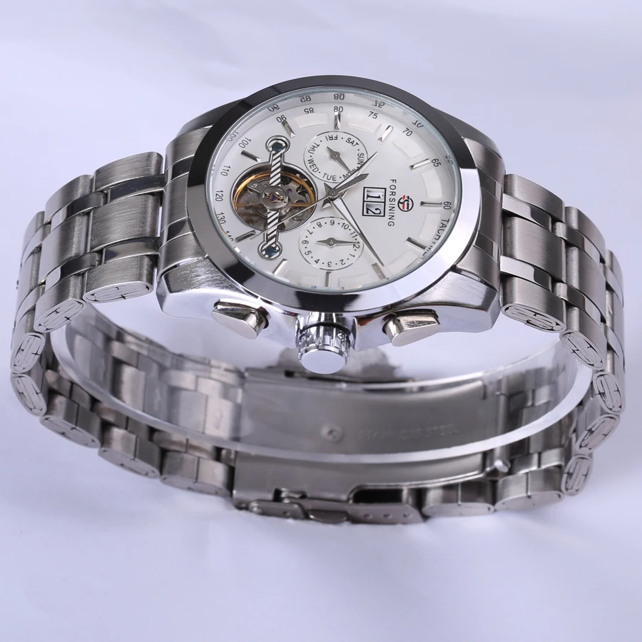 Часы наручные Fosining Мужские механические брендовые Роскошные Дизайнерские