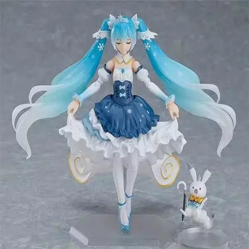 Miku экс 054 10 й юбилей Снежный Хацунэ подвижное лицо ПВХ Фигурки Коллекционная