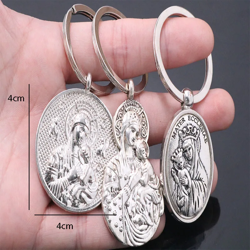 Изысканный металлический брелок для ключей декоративная подвеска Мари Иисуса в