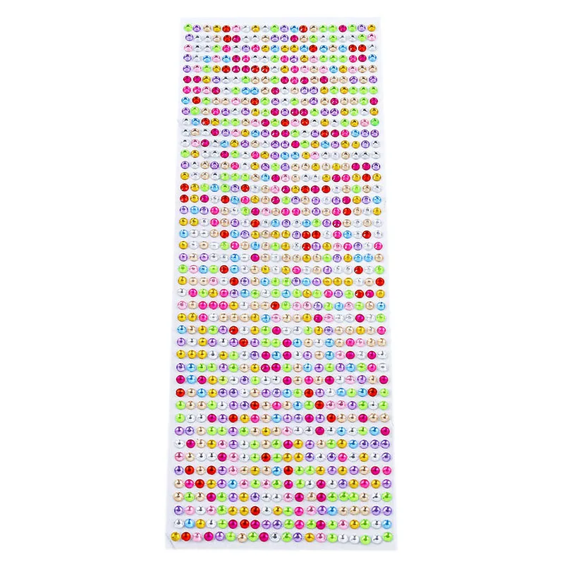 Multicolor 4 мм самоклеющиеся Стикеры со стразами DIY ремесленные наклейки Скрапбукинг мобильный телефон украшение автомобиля Стразы наклейки - Цвет: Multicolor