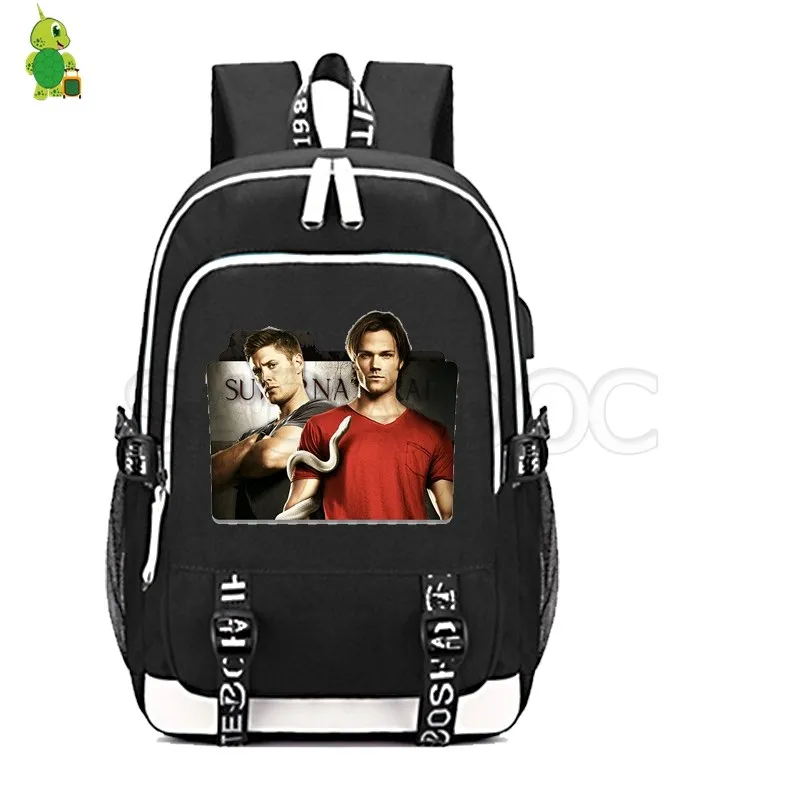4 Mochila рюкзак Supernatural для женщин и мужчин рюкзак USB зарядка Рюкзак многофункциональные школьные сумки для подростков дорожная сумка - Цвет: 4