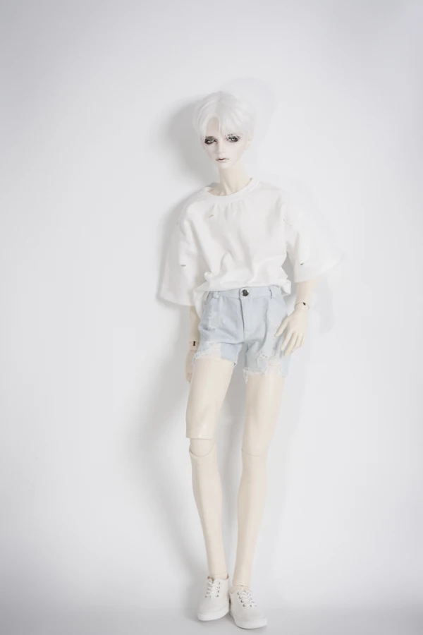 

BJD doll clothes ripped short sleeve T-shirt 2 colors into 1/4 1/3 MSD SSDF Uncle doll accessories
