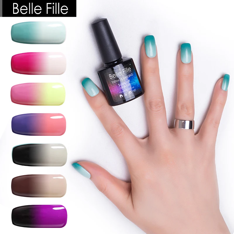BELLE FILLE Температура сменить гель лак для ногтей 10 мл УФ светодиодный Гель