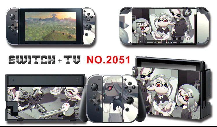 Для nintendo Switch Pain sticker консоль Dock Joy Con полное покрытие цветной бумажной кожи Закаленное стекло протектор экрана от 2000-2305
