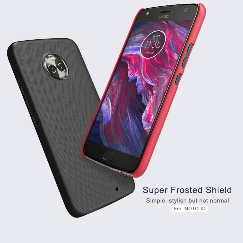 10 шт./лот Nillkin супер матовый защитный чехол для Motorola Moto X4 жесткая задняя крышка из ПК чехол для Moto X 4 Чехол 5,2 дюймов