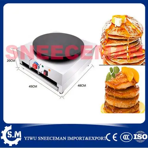 

Commercial electric or gas Use Non-stick 40cm Pancake Crepe Maker Machine Baker Griddle