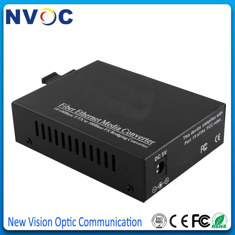 Волоконно оптический медиа конвертер 40 км 10/100 м разъем RJ45 в SC одномодовый