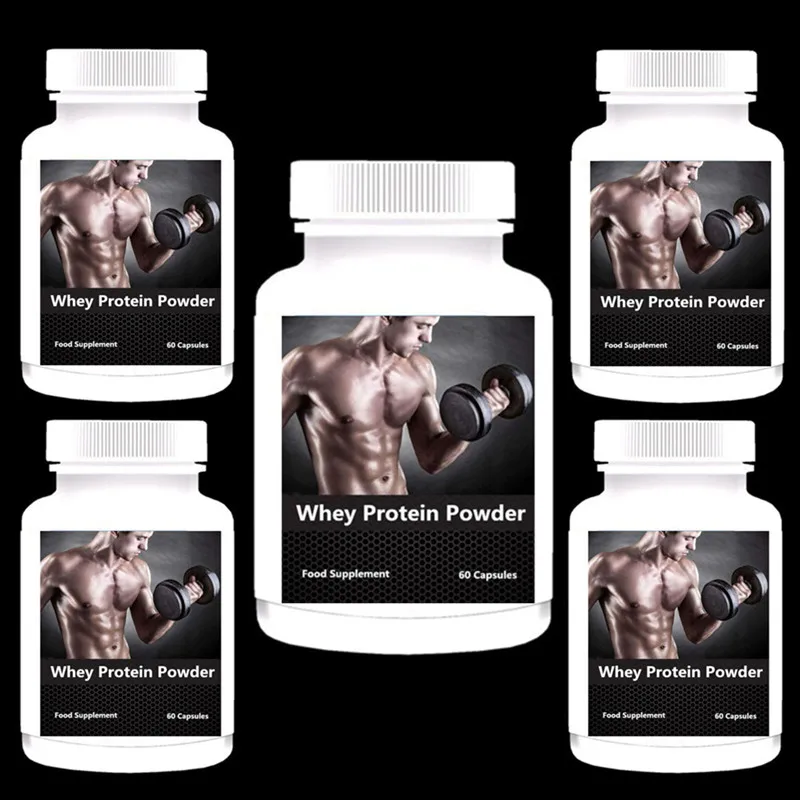 5 bottles Чистый сывороточный белок порошок WPC99 фитнес питание добавки увеличение мышц тела-наибольшая сила - Цвет: 5 bottles