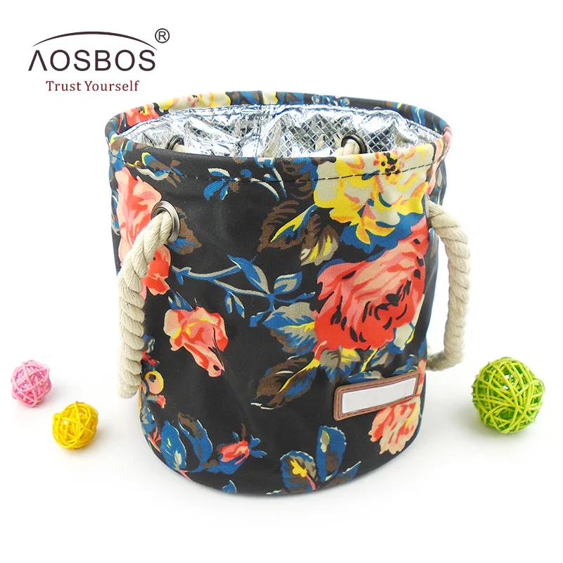 black Y Aosbos, модные женские цветочные косметички, Большая вместительная косметичка, портативная дорожная косметичка, органайзер, Maleta de Maquiagem - Цвет: black Y