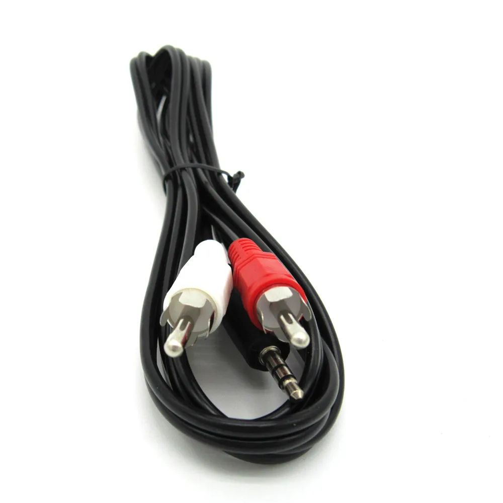 

1pc 1/8" 3.5mm Plug Jack to 2 RCA Male Stereo Audio Y adapter Adaptor cable Kabel est