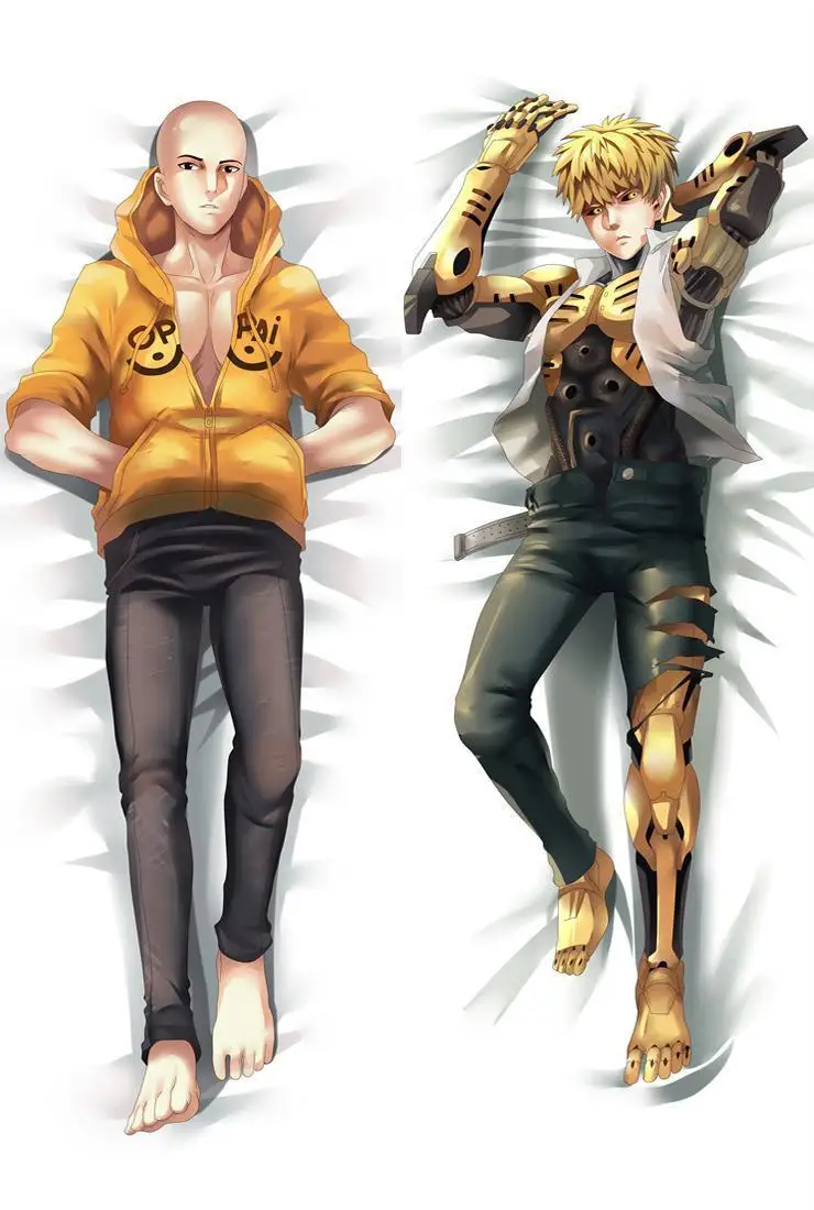 

October update Anime ONE PUNCH-MAN Saitama & tatsumaki & Genos hugging Body pillowcase Dakimakura pillow cover case