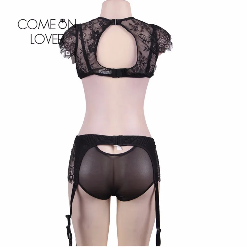 RL80312 Comeonlover черный женский кружевной бюстгальтер сексуальный комплект с