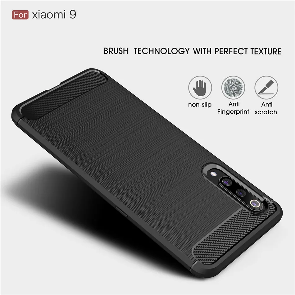 Силиконовый чехол для Xiaomi Mi 9 SE Pro силиконовый мягкий ударопрочный из углеродного