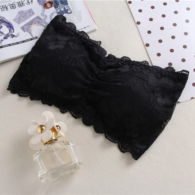 Женский кружевной Топ без бретелек сексуальный бюстгальтер с полной чашкой