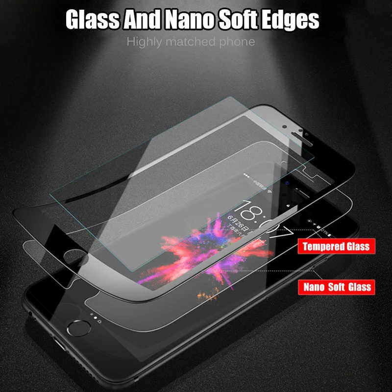 Mousmi для iPhone 7 6 стекло 3D полное покрытие мягкое боковое Защитное 6s 8 Plus X Закаленное