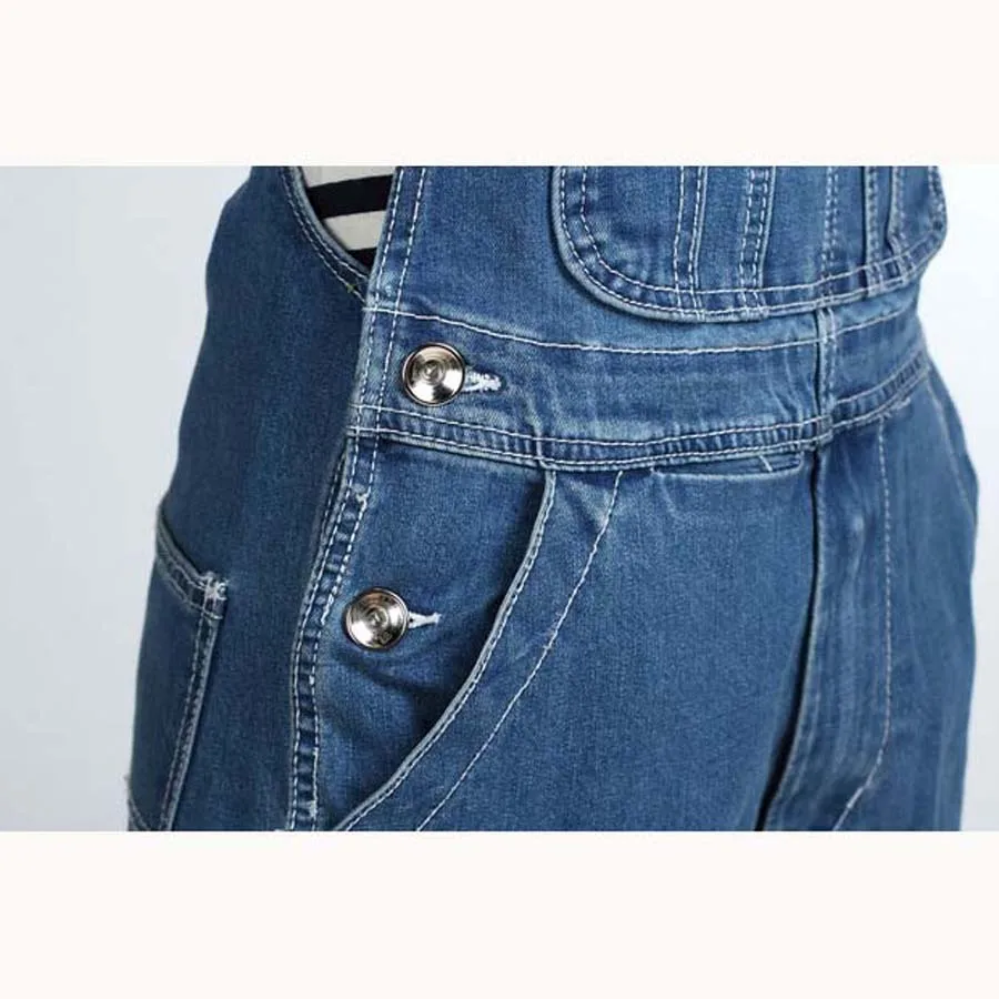 Новинка повседневные мужские и женские джинсовые комбинезоны с ремешком