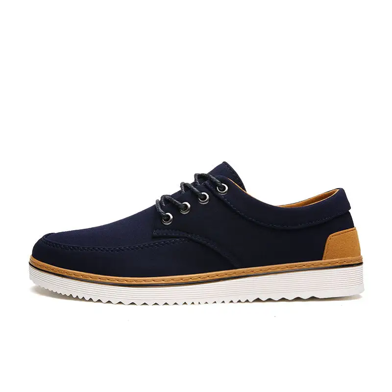 LAISUMK Big Size 39-47 Spring Classic Men Canvas Breathable White Casual Vulcanized Lace-up Flats Sneakers |