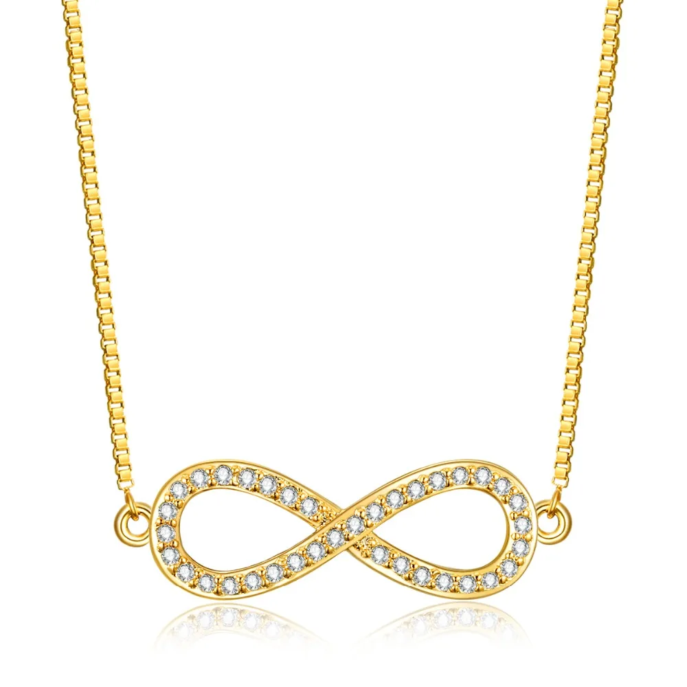 Ожерелье с подвеской в виде цифры бесконечности модное ювелирное изделие из