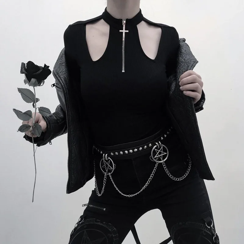 Liser Женская однотонная черная тонкая футболка повседневный Вязаный топ в стиле