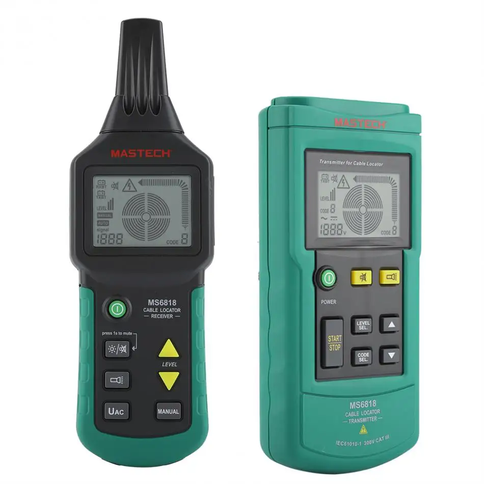 1 компл. Porfessinal кабель локатор MS6818 12 V-400 V AC/DC кабель локатор металлоискатель трубы тестер Линии Трекер