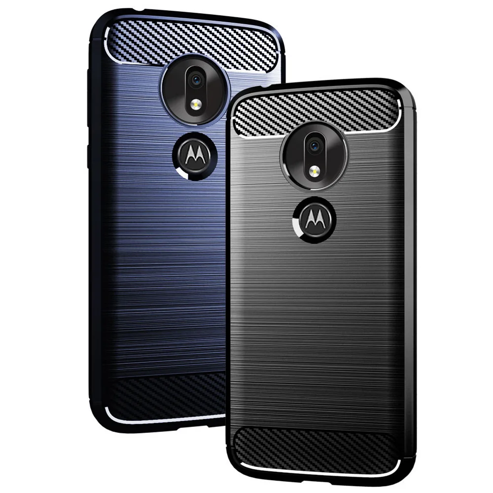 Чехол для Motorola Moto G7 Play (версия ЕС) тонкий чехол из углеродного волокна и ТПУ с