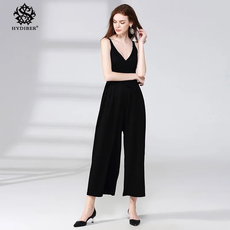 Черные атласные Слип Комбинезон Сексуальная Крест спинки Для женщин летние