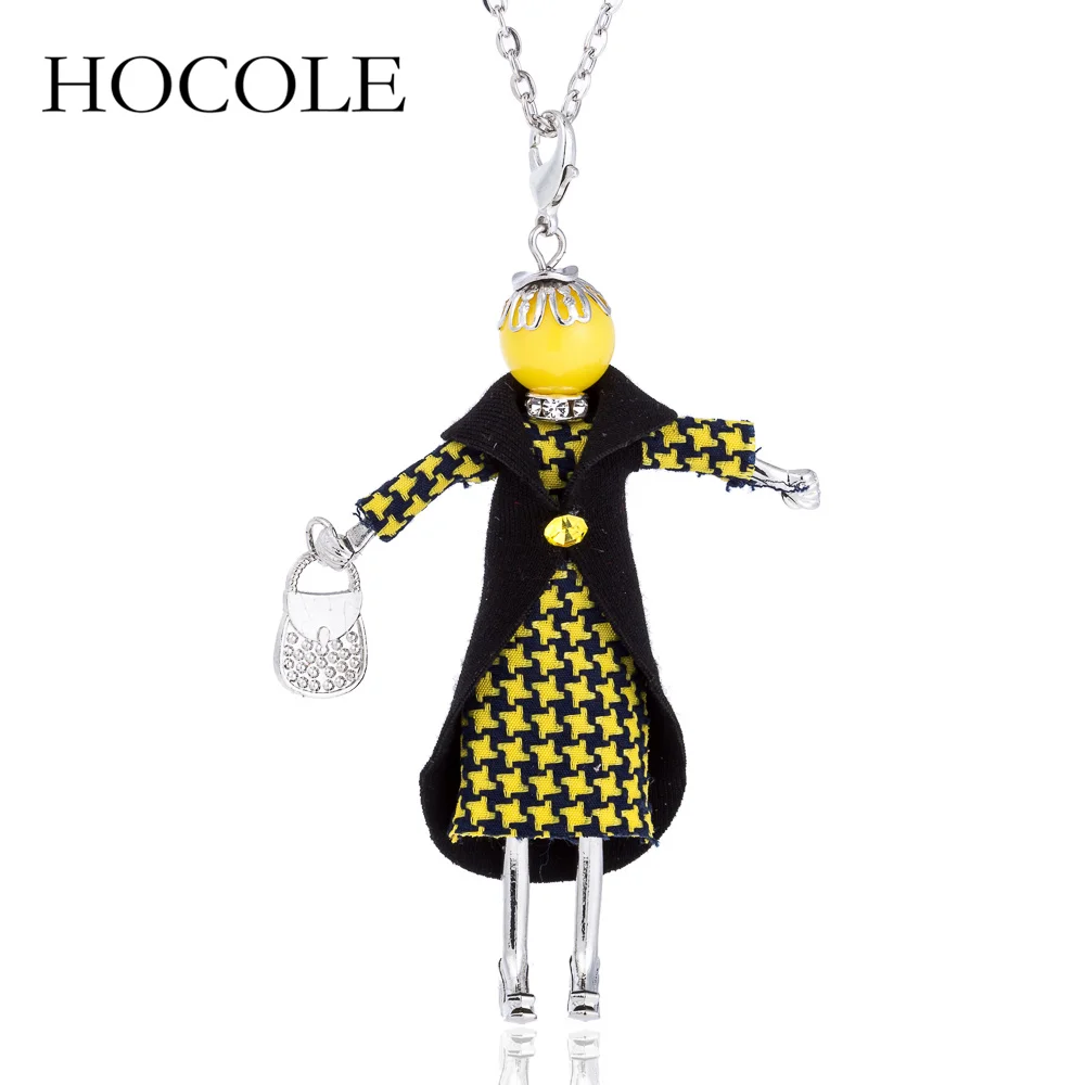 Модные ожерелья HOCOLE для женщин массивное Кукольное ожерелье с кулоном