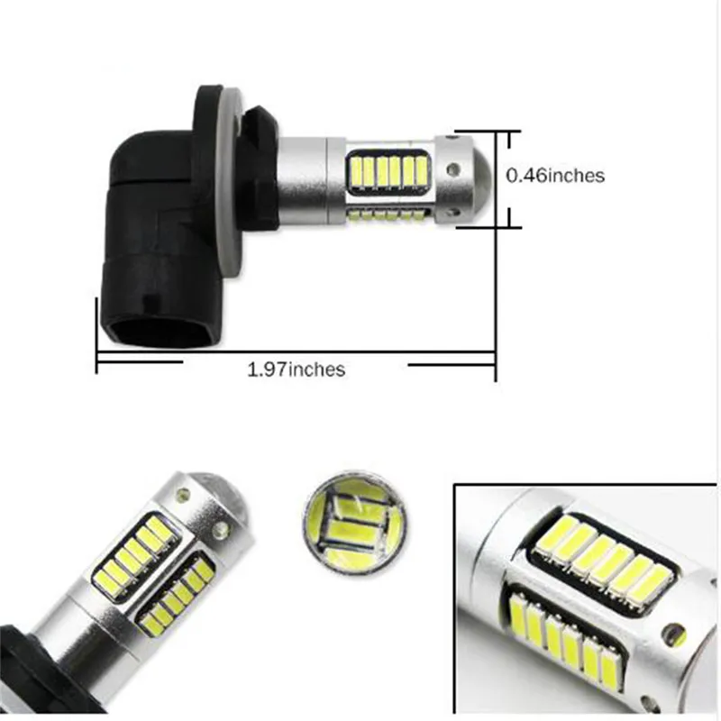 Экологически чистый безопасный абсолютно новый 2 шт H1/H27 (881) 30SMD 4014 светодиодный