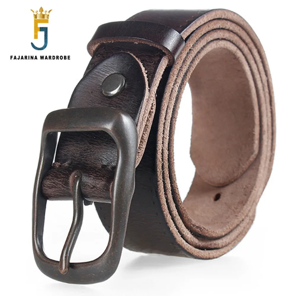 Ремень FAJARINA N17FJ326 из натуральной воловьей кожи в стиле ретро ширина 3 см|belt strap|leather