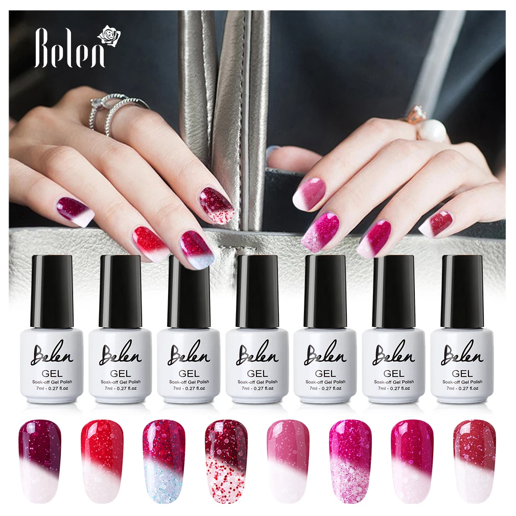 Гель лак Белен 7 мл термальный хамелеоновый для самостоятельного дизайна ногтей