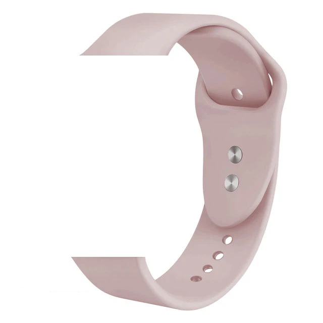 Pink Smochm Цвет спортивный силиконовый ремешок для смарт-часов Apple Watch наручных часов iWatch, ремешок 44 мм/42 мм/40 мм/38 мм, версия 4/3/2/1 IWO 5, 6, 8 лет - Цвет: Pink