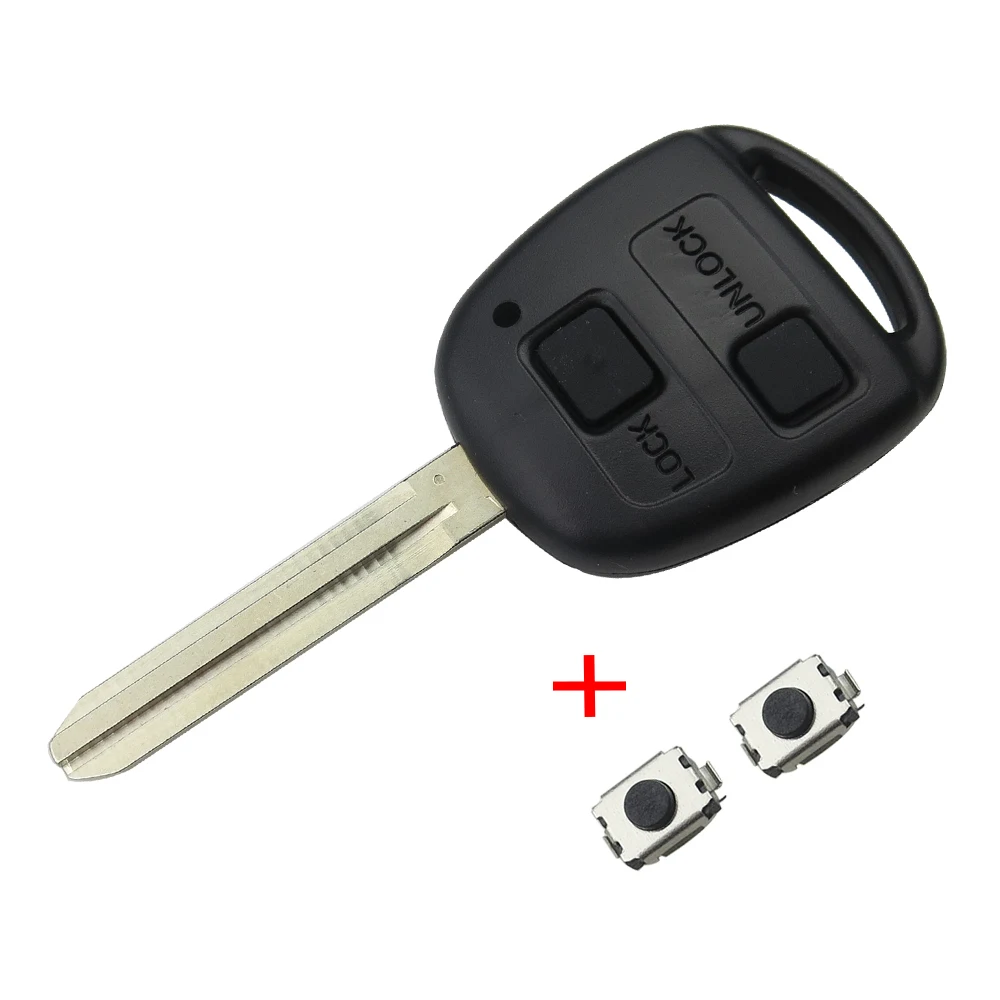 OkeyTech 2 кнопочный дистанционный брелок для ключей чехол TOY43 Toyota Camry Rav4 Avensis Yaris Auris