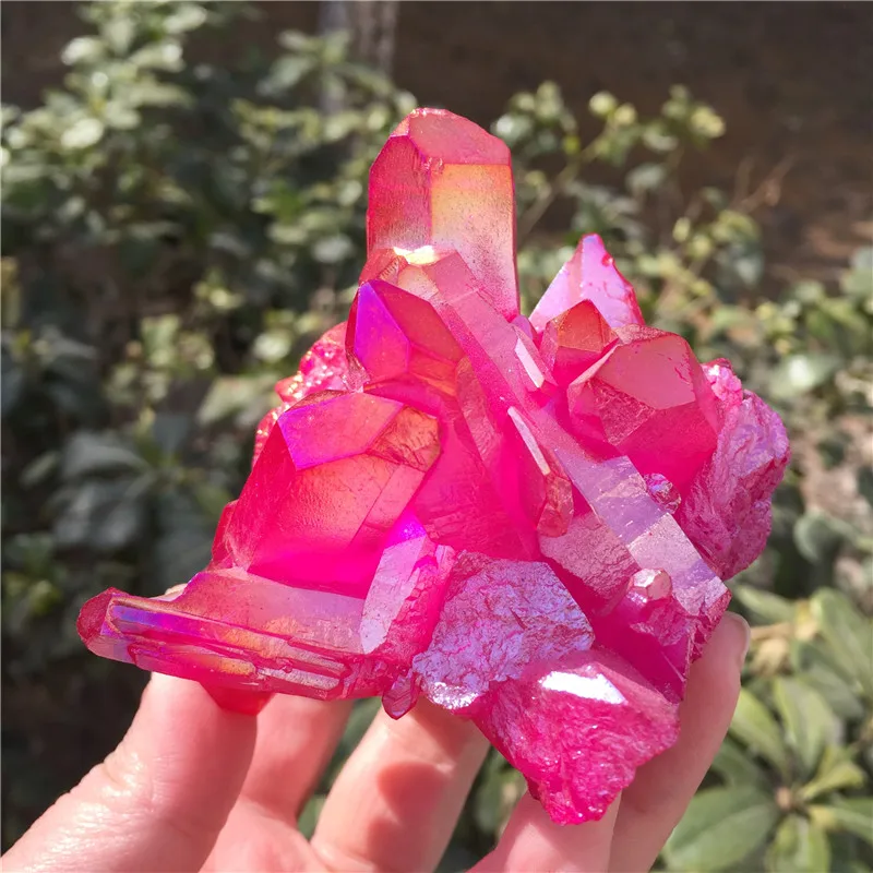 Натуральный аура кварцевый кристалл кварц кластера Druzy Geode образцы минералов для