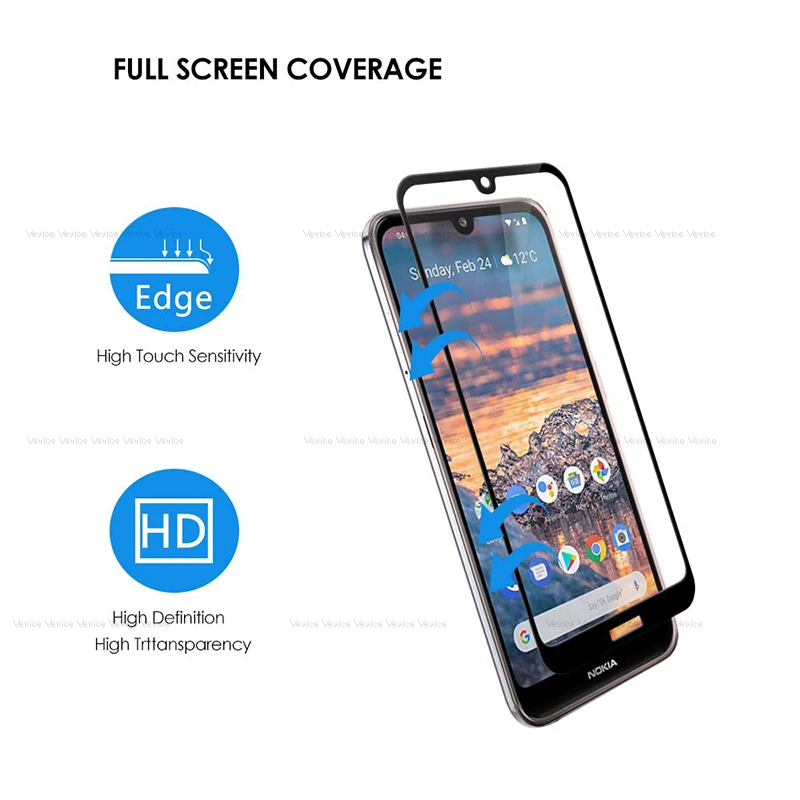 Защитное стекло 9H для Nokia 4 2 3 5 1 7 8 Plus Защита экрана 9 X5 X6 6 2018X5 закаленное