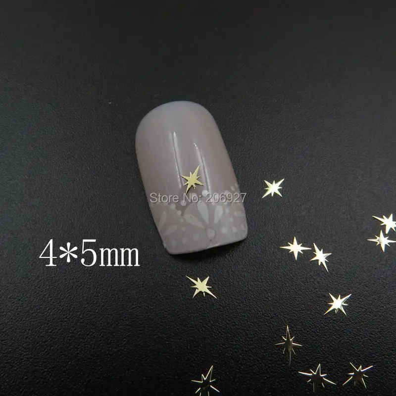 MS366 2 100 шт золотой милый 4*5 мм Блестящий металлический стикер для дизайна ногтей