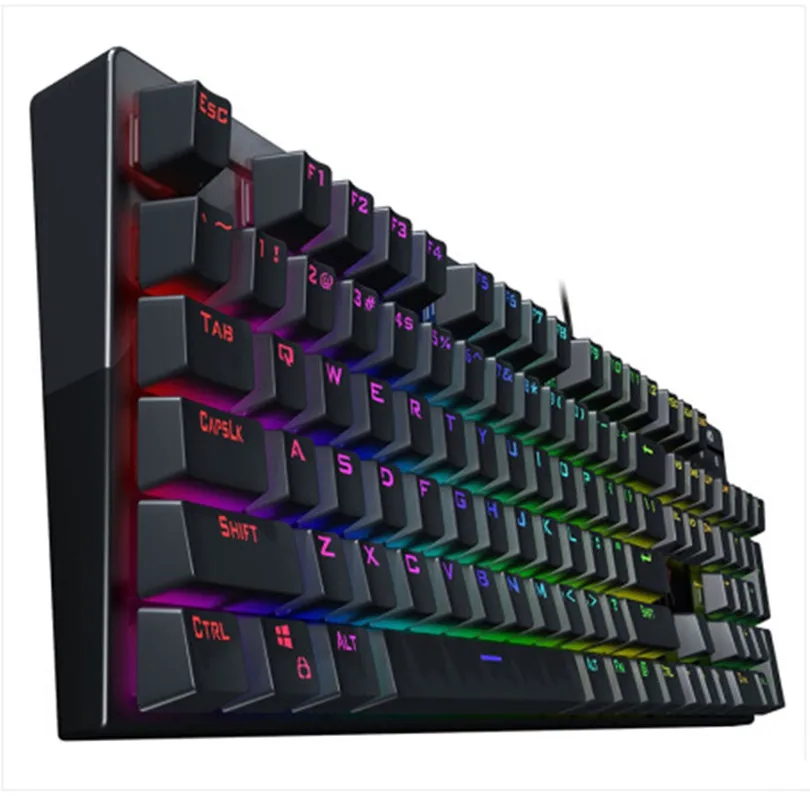 Бесплатная доставка Lenovo MK300 RGB phantom Игры Механическая клавиатура черный/зеленый
