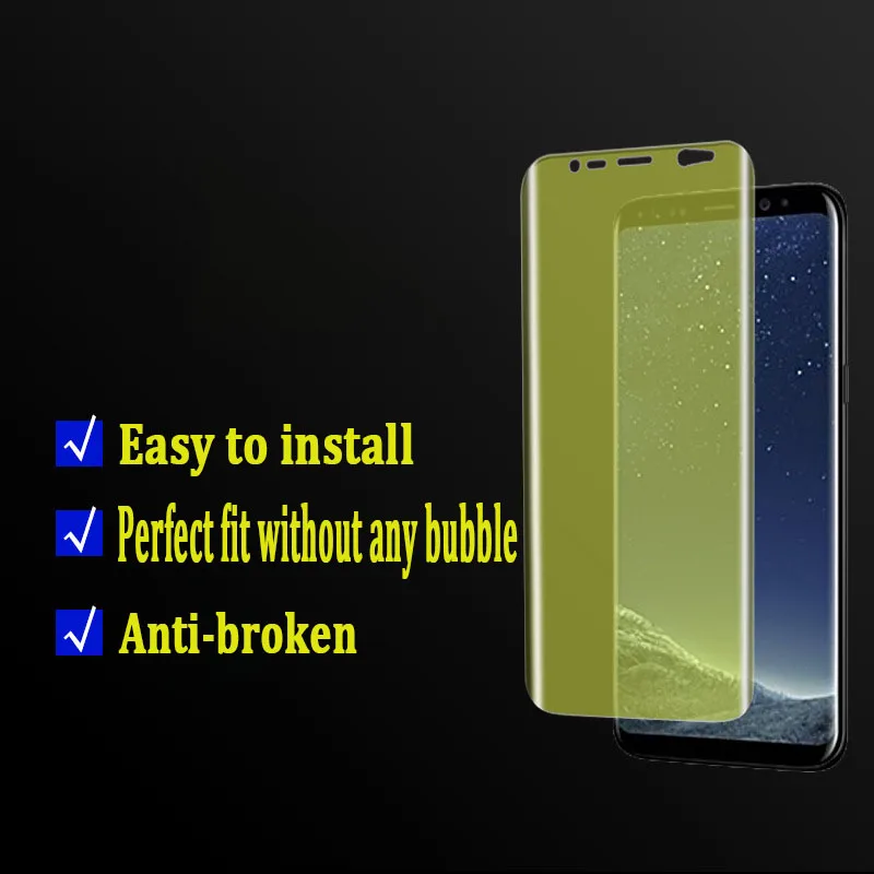 Sinzean 100 шт 3D cuvred Мягкий ТПУ полный экран Защитная пленка для Samsung S8/S9 PLUS/Note 8/S7 edge/S10 Ein